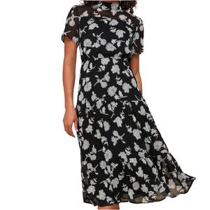 Lulus Floral Dressed Up Midi Dress